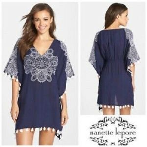 Nanette Lepore Henna Coverup/Tunic Navy - Small